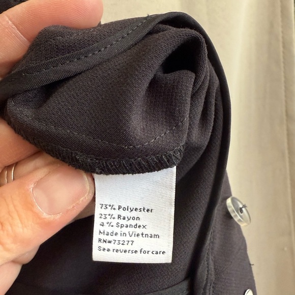 NWT NEW Women's Nine West Kick Flare High Waist Dress Suit Pants Black 8 - Picture 4 of 4